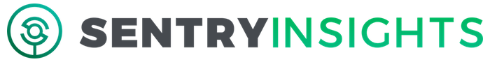 Sentry Insights logo with a maze icon and text in black and green